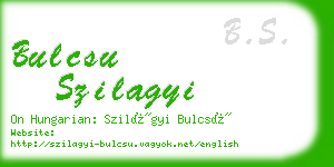 bulcsu szilagyi business card